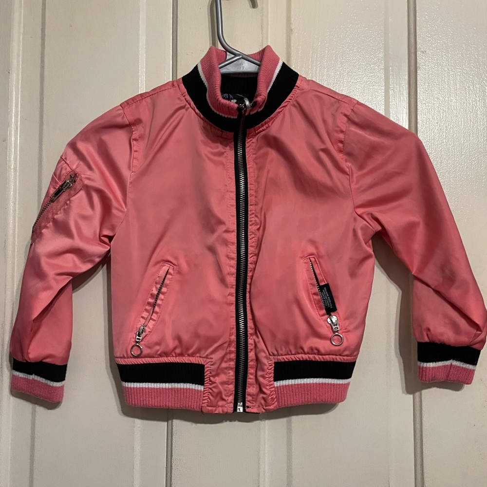 Pink flower reversible jacket